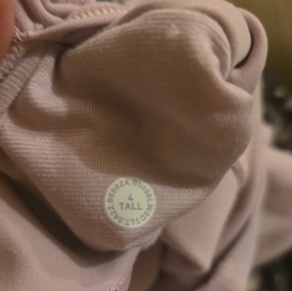 Lululemon High Waisted Blush Pink Leggings size 4 Tall Wunder Under - Picture 6 of 6